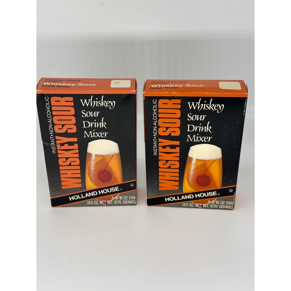 2‎ Boxes Vintage Holland House Instant Whiskey Sour Drink Mixer Non Alcoholic